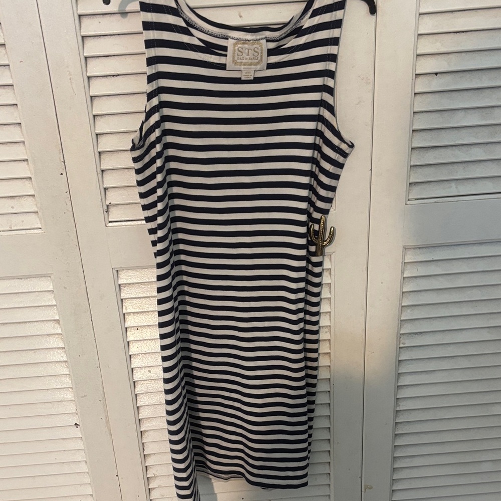 STS Navy and White Striped Mini Dress